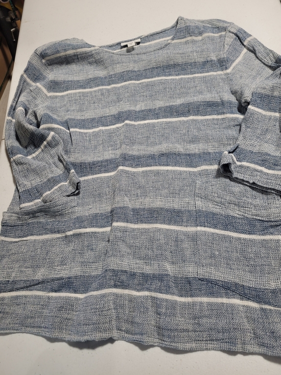 Pure Jill Tops - Light Blue Striped Women's Pullover Top